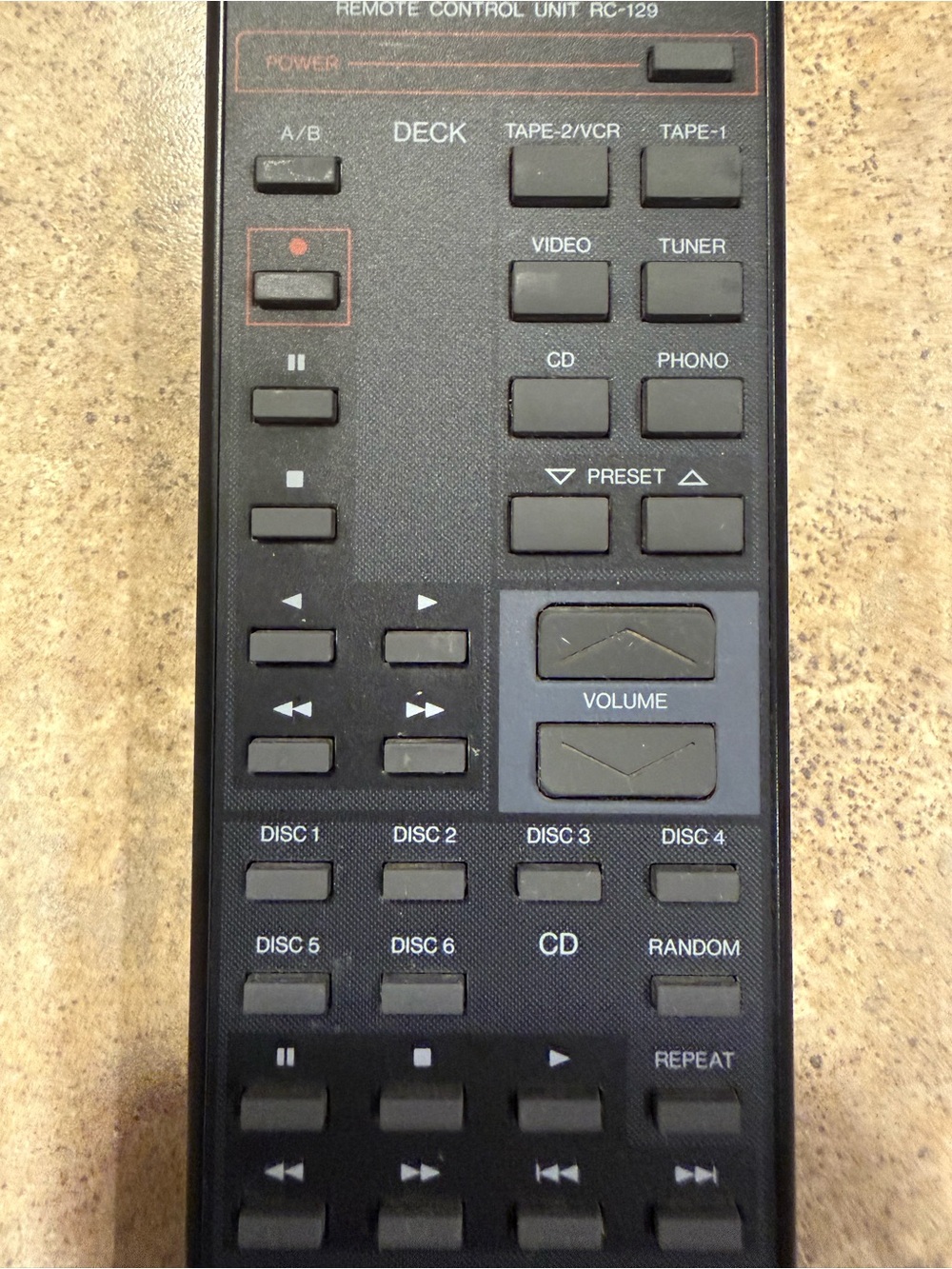 Denon RC-129 Home Audio Receiver Remote Control - Tested - Picture 3 of 6